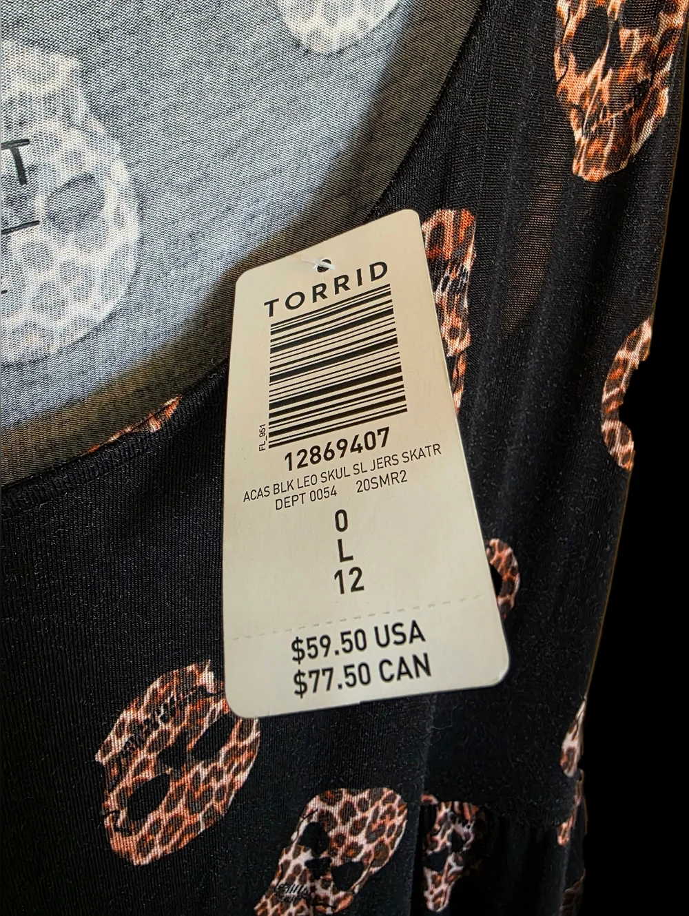 💛 74. Torrid Size 0 Skull Skater Dress - Picture 3 of 3